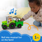 Fisher-Price Little People Toddler Toy Push & Play Tractor Push-Along Musical Farm Vehicle With 2 Figures For Pretend Play Kids