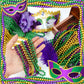 ZZYFGH 12PCS Mardi Gras Beads, Gold Green Purple Mardi Gras Metallic Beads Costumes Necklaces Bulk, 33'' Mardi Gras Necklace Wom