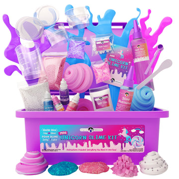 Original Stationery Mini Unicorn Slime Kit For Girls, Create Unicorn Sparkle, Foam, Clay And Jelly Cube Slime, Fun Crafts For Kids, Ideal Gift, Ages 8-12