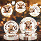Highland Cow Party Supplies Tableware - 96 Pcs Brown Cow Tableware Disposable Plates Napkins Forks Sets For 24 Guests, Highland