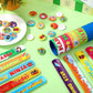 Frienda 60 Pcs Love to Read Slap Bracelets with Button Pins Reading Bracelets Badges for Classroom Teacher Rewards Prize Sunday