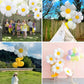 Daisy Balloons, 12 Pcs Groovy Boho White Flower Balloons Party Decorations For Birthday Wedding Party D  Cor For 60S Hippie Them