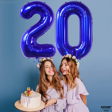 Giant, Navy Blue Number 0 Balloon - 40 Inch | Blue 0 Balloon, Navy Blue Balloons | 0 Navy Blue Number Balloon, Navy Blue Birthday Decorations | Mylar 0 Balloon, Make 10, 30, 50, 100 Balloon Numbers