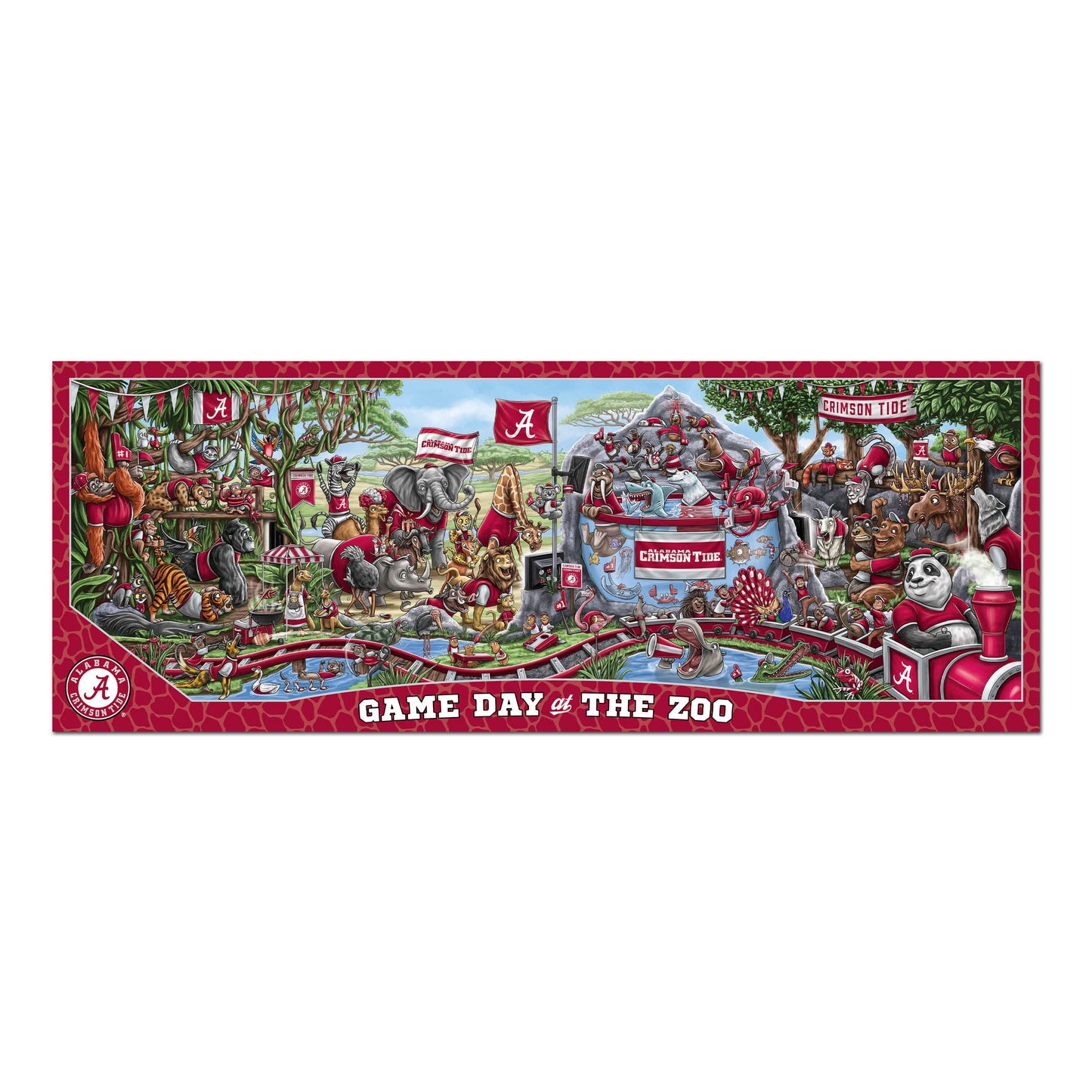 Youthefan Ncaa Alabama Crimson Tide Game Day At The Zoo 500Pc Puzzle