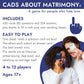 Cads About Matrimony Fun Adult Card Games for Couples, Date Nights, Medium Blue, Cardboard, 4+ Players, Ages 17+