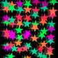 108feet Star UV Neon Garland Hanging Paper Glow in The Dark Glow Party Supplies and Decorations Glow in The Dark Blacklight Reac