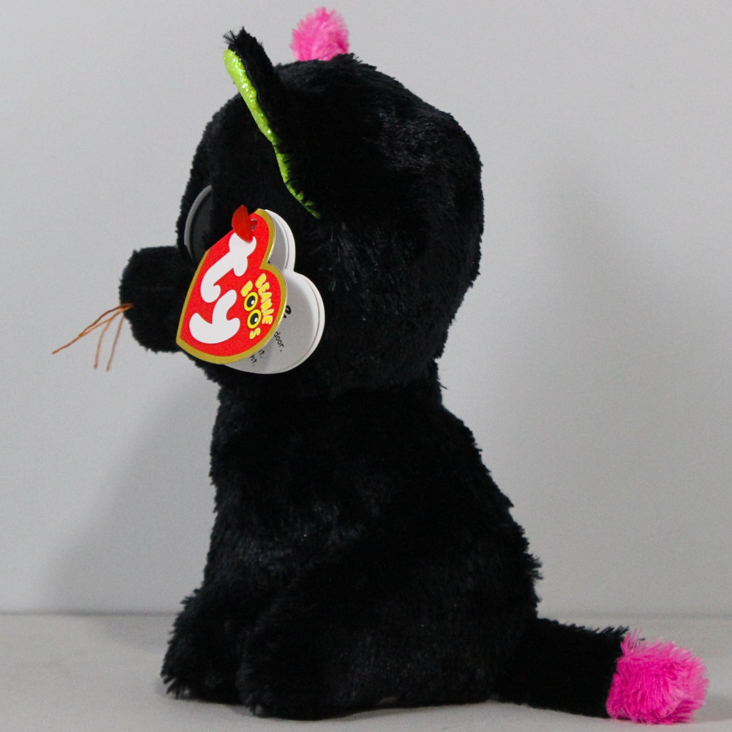 Ty Beanie Boos Licorice The Cat Plush Stuffed Animal - 6" Multi-colored Glitter Eyes