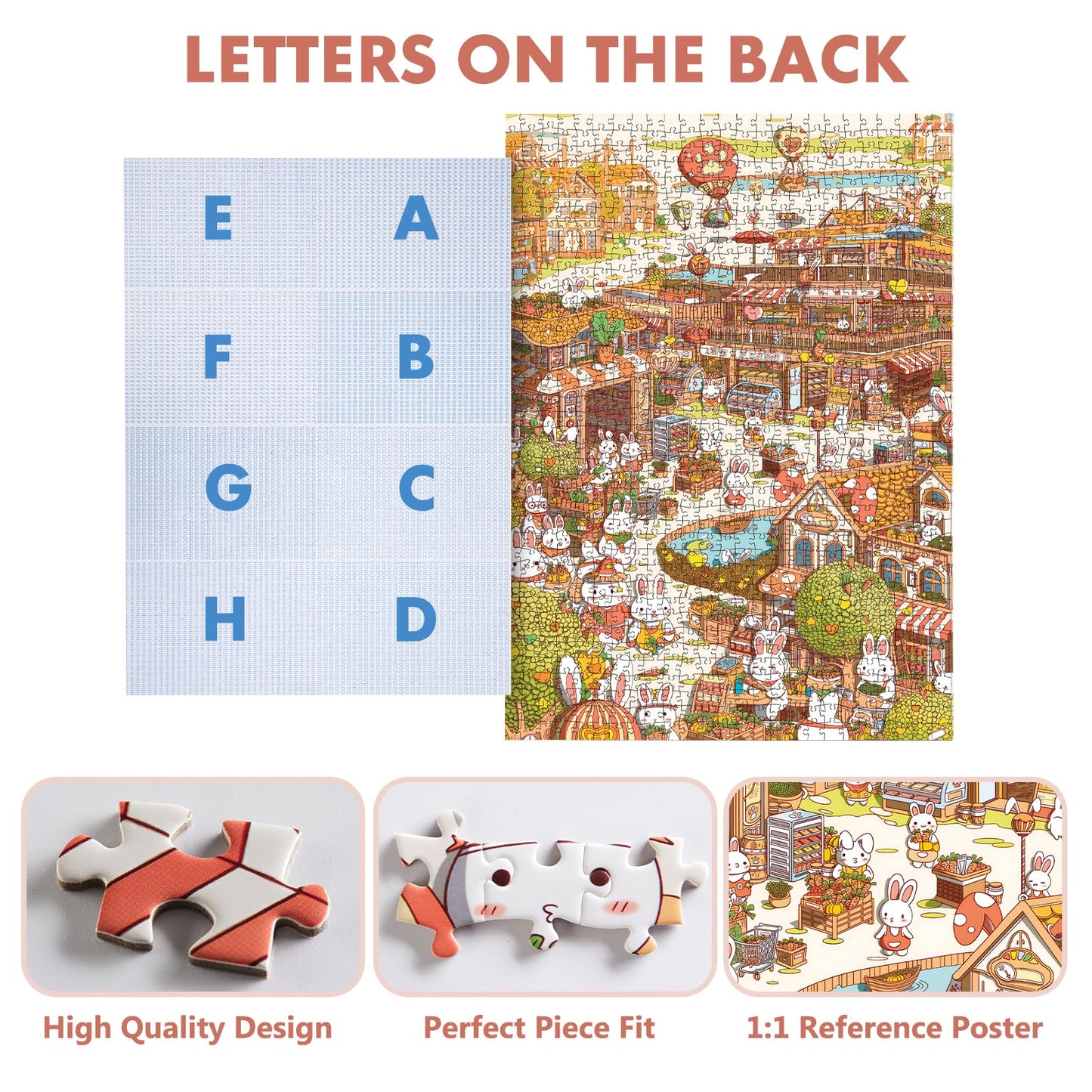 Bunny Town Puzzles for mature-themeds 1000 Pieces  Family Game  27.6 x 19.7 inches  Challenging Family Activity Perfect for Game Nights  Pieces Fit Together Perfectly