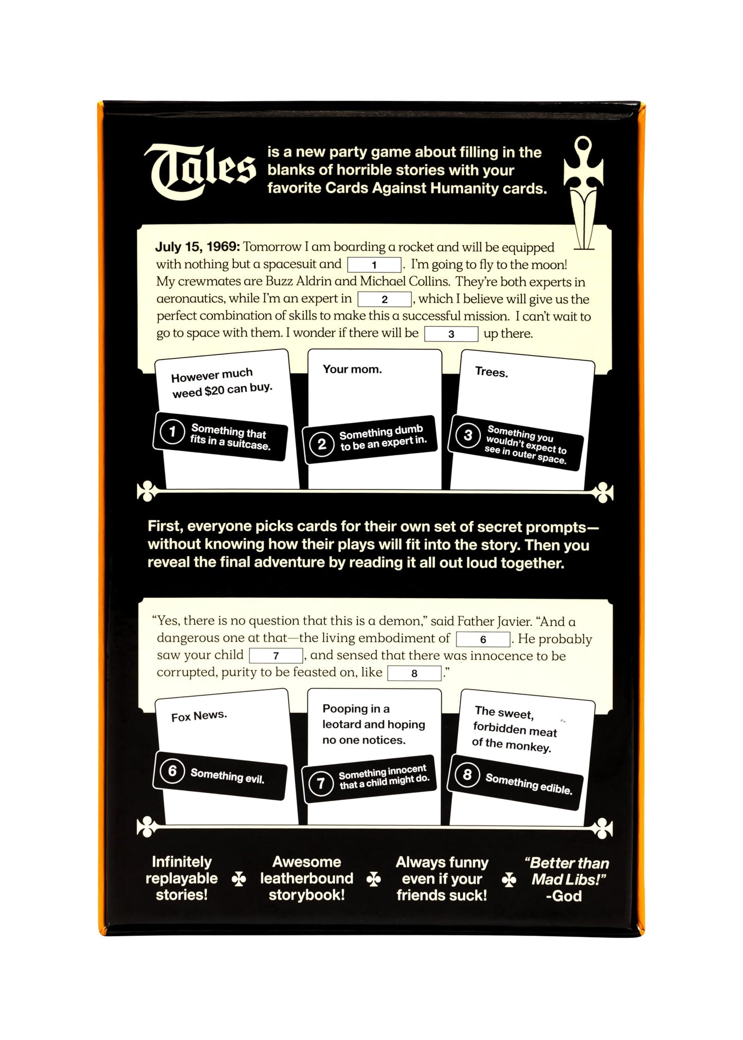 Cards Against Humanity Tales - Fill-in-The-Blank Story Game, Model TLS1, Paper Material, Fun for Horrible People