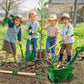 Duckura Kids Gardening Tools Set - 7Pcs Wheelbarrow Set For Kids With Shovel, Rake, Leaf Rake, Summer Outdoor Yard Digging Weed Toys, Easter Birthday Gifts For Boys Girls Age 3 4 5 Years Old(Green)