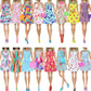 Bjdbus 42 Pcs Doll Clothes And Accessories Including 10 Pcs Fashion Mini Dresses 32 Pcs Shoes, Glasses, Necklaces, Handbag, Hangers Accessories For 11.5 Inch Girl Doll