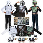 Star Wars The Mandalorian Official Youth Dress-Up Box - Tops, Gloves And Masks Of The Mandalorian, Boba Fett And Stormtrooper Multi