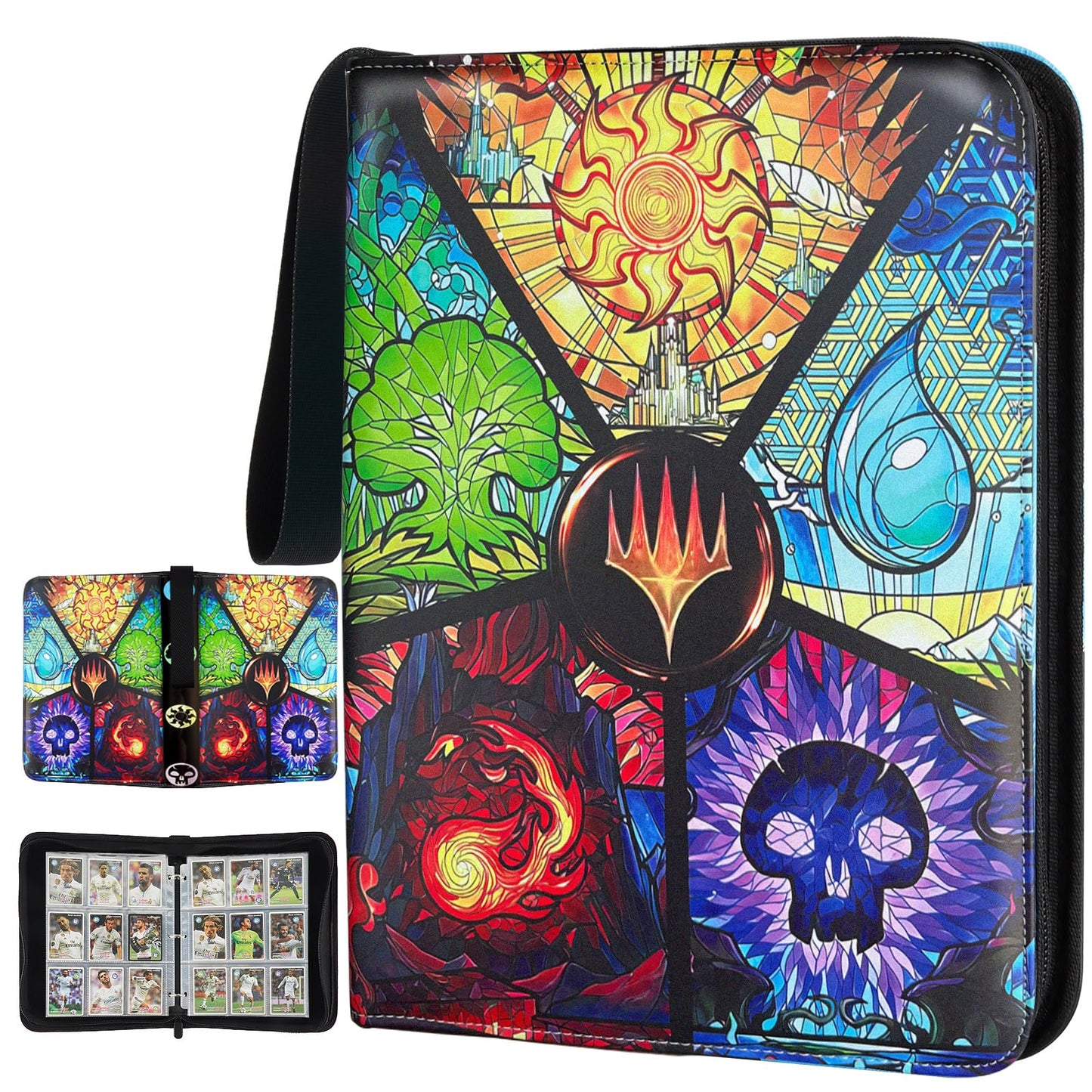 EYEGLEAM Card Binder for MTG/TCG 9 Pocket Trading Card Binder for YGO/PTCG Holds 720 Cards Collector Card Album for Standard Game Cards Toys Gifts