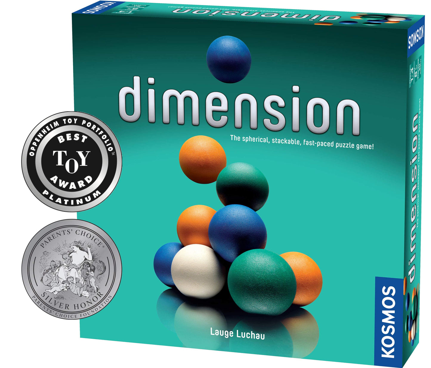 Thames & Kosmos Dimension 3D Puzzle Game - Up to 4 Players, Wood, Silver, Model 692209