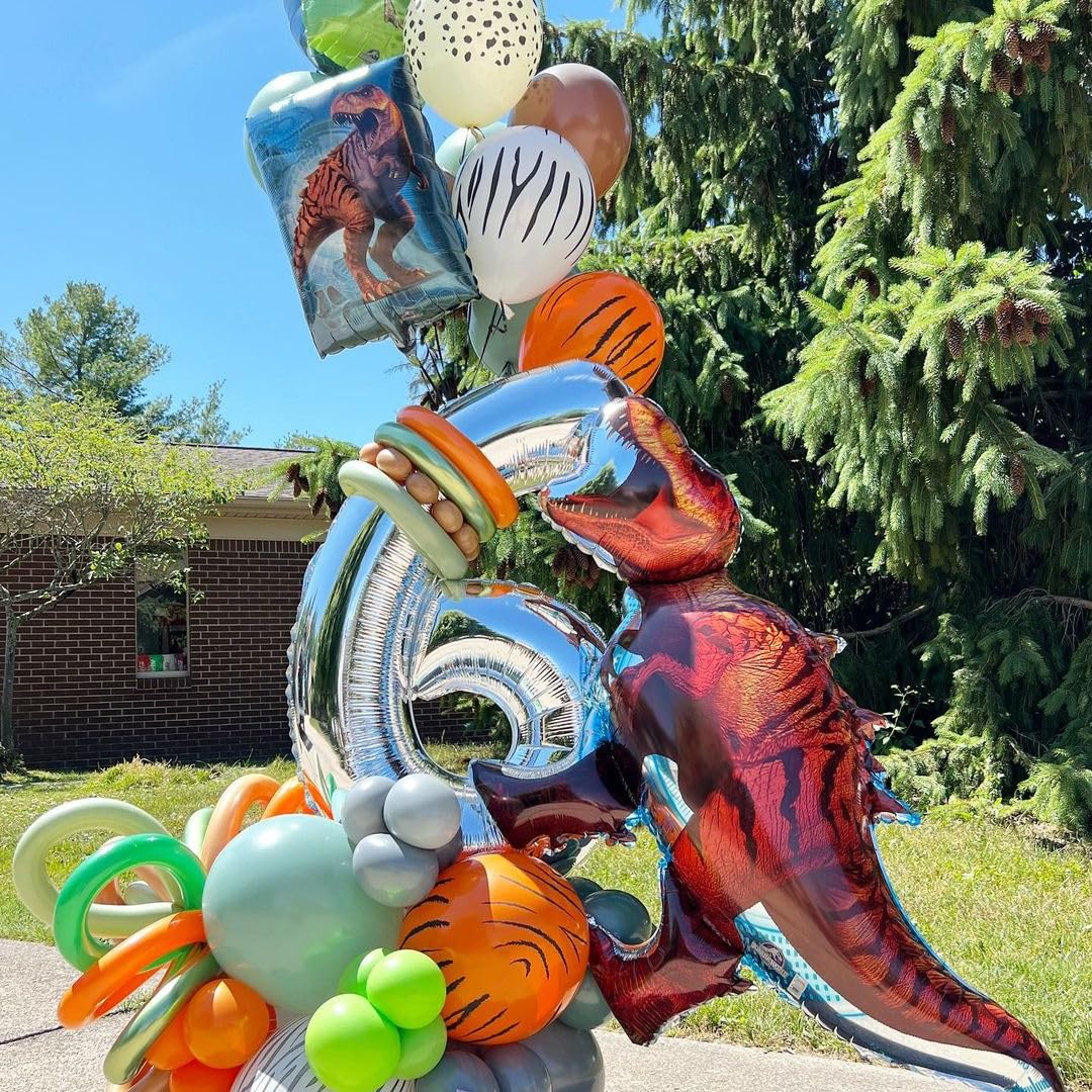 6 Number Balloons Silver 6 Balloons Number 40 Inch Number 6 Foil Mylar Balloons For 6 Birthday Anniversary Events Party
