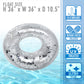Franklin Sports Pool Float - Glitter Pool Tube - Inflatable Pool Raft - mature-themed Pool Float - 36 Inch - Pool Float - mature-themed - Lounge Float - Ring Pool - Kids - Silver (91041XB)