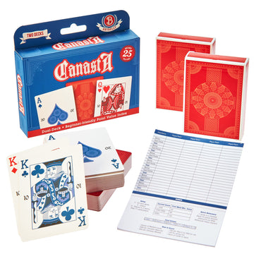Mbgbrybelly Starter Canasta Card Set | Melding Game, 2 Decks, 25 Scorekeeping Tally Pads | Classic Games For Family Game Night