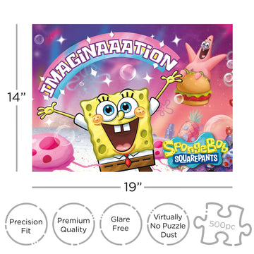 Aquarius Spongebob Squarepants Imagination Puzzle (500 Piece Jigsaw Puzzle) - Officially Licensed Spongebob Merchandise & Collec