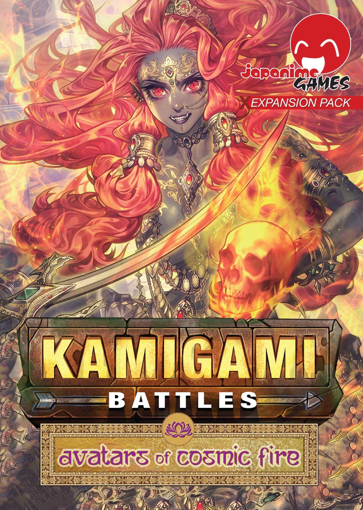 Japanime Games Kamigami Battles: Avatars Of Cosmic Fire Expansion | Pick Your Favorite God/Goddess And Fight For Your Favorite P
