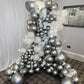 White And Silver Balloons, 60 Pcs Silver And White Balloons Set With Chrome Silver Confetti Metallic Silver Balloons, Globos Pla