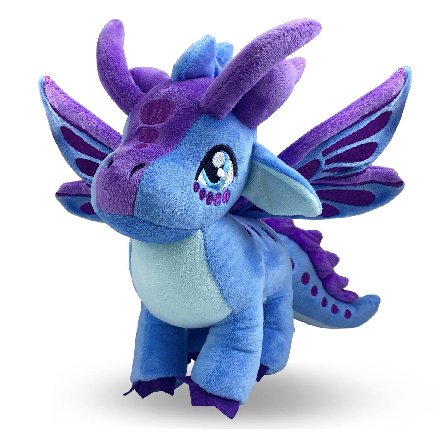 Wings Dragon Plush Stuffed Animal Plushies Toy Kawaii Dragon Decor Merch Present For Kids Boys Girls For Aged 3+ (Purple)