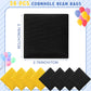 Sotiff 24 Pcs Bean Bags Mini Nylon Cornhole Bean Bags for Kids Tossing Fun Sports Outdoor Family Games Carnival Toy Patriotic Small Beanbag Hand Toss Party Game Supplies for Kid mature-themed (Black  Yellow)