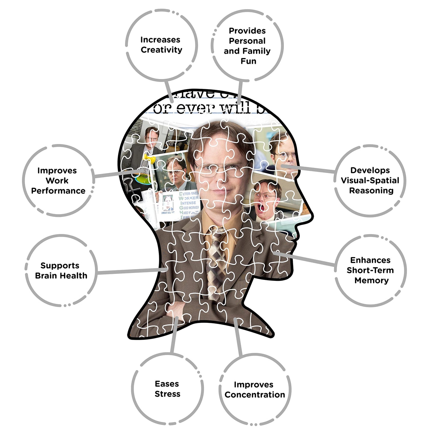 Aquarius The Office Dwight Schrute Puzzle (500 Piece Jigsaw Puzzle) - Officially Licensed The Office Merchandise & Collectibles - Glare Free - Precision Fit - 14 X 19 Inches