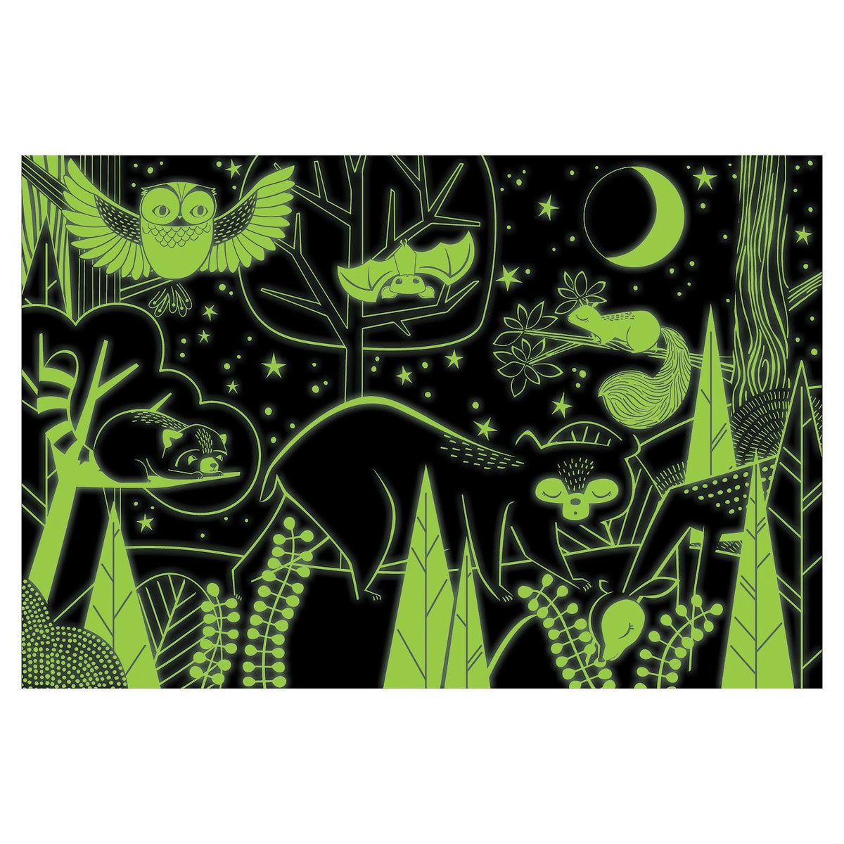 Glow In The Dark Forest Life Puzzle - 100 Pieces