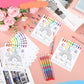 Weekgrat 24 Pcs Valentines Day Kids Gift Sets DIY Valentines Coloring Greeting Card 10 Color Stackable Crayon Valentines School