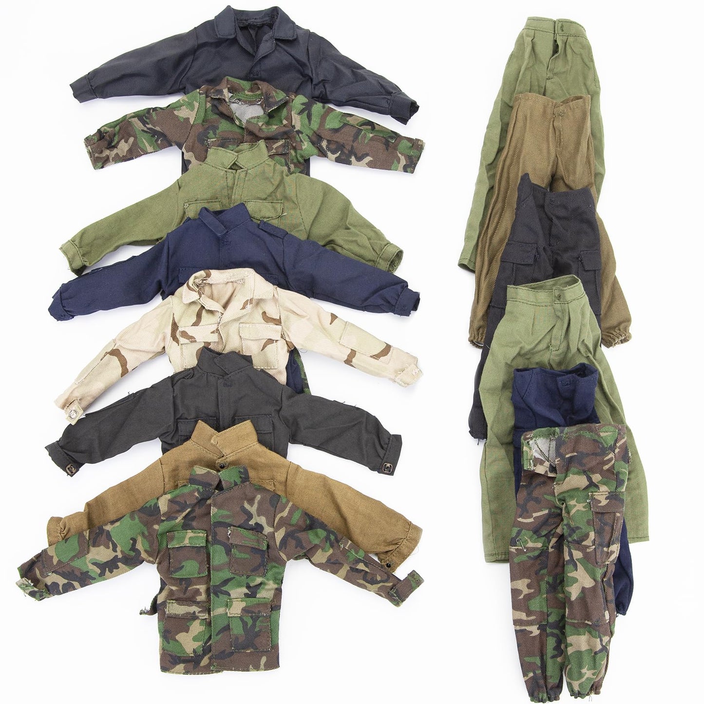 Sixpoints 8 Set 1/6 Scale Camo Military Uniforms Suit & Lots Harness Bag Accessories Fit For 12'' Gi Joe Ultimate Soldier Male M