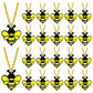 KeeStar 24 Pack Bee Necklace Party Favors for Mommy To Be, Bumble Bee, Honey Bee Party, Baby Shower, Animal Lover, Birthday, Sch