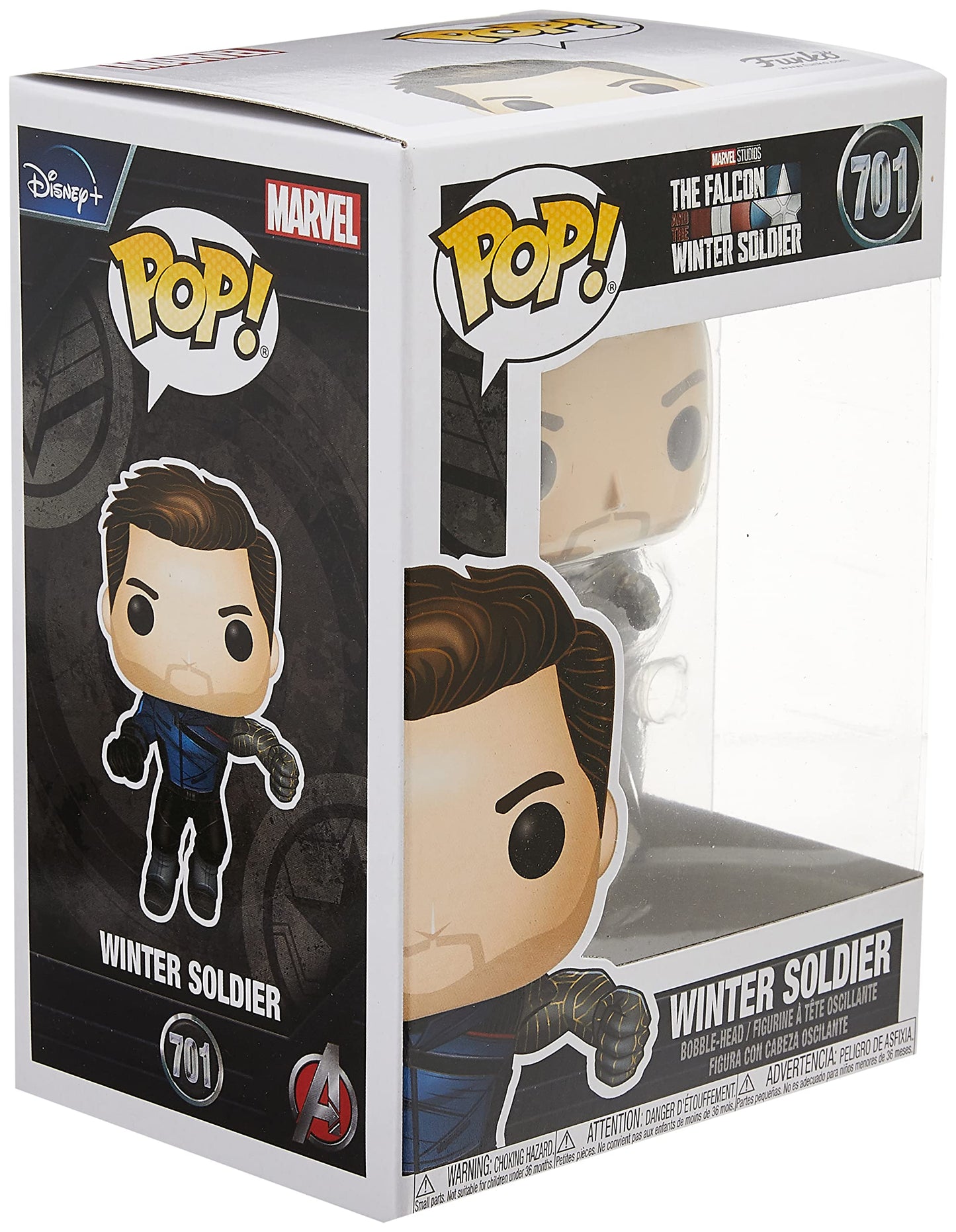 Pop Funko Marvel: The Falcon And The Winter Soldier - Winter Soldier Multicolor, 3.75 Inches, Standard