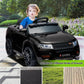 u URideon 12V Ride on Car, Battery Powered Electric Cars for Kids,Remote Control, Music,Black