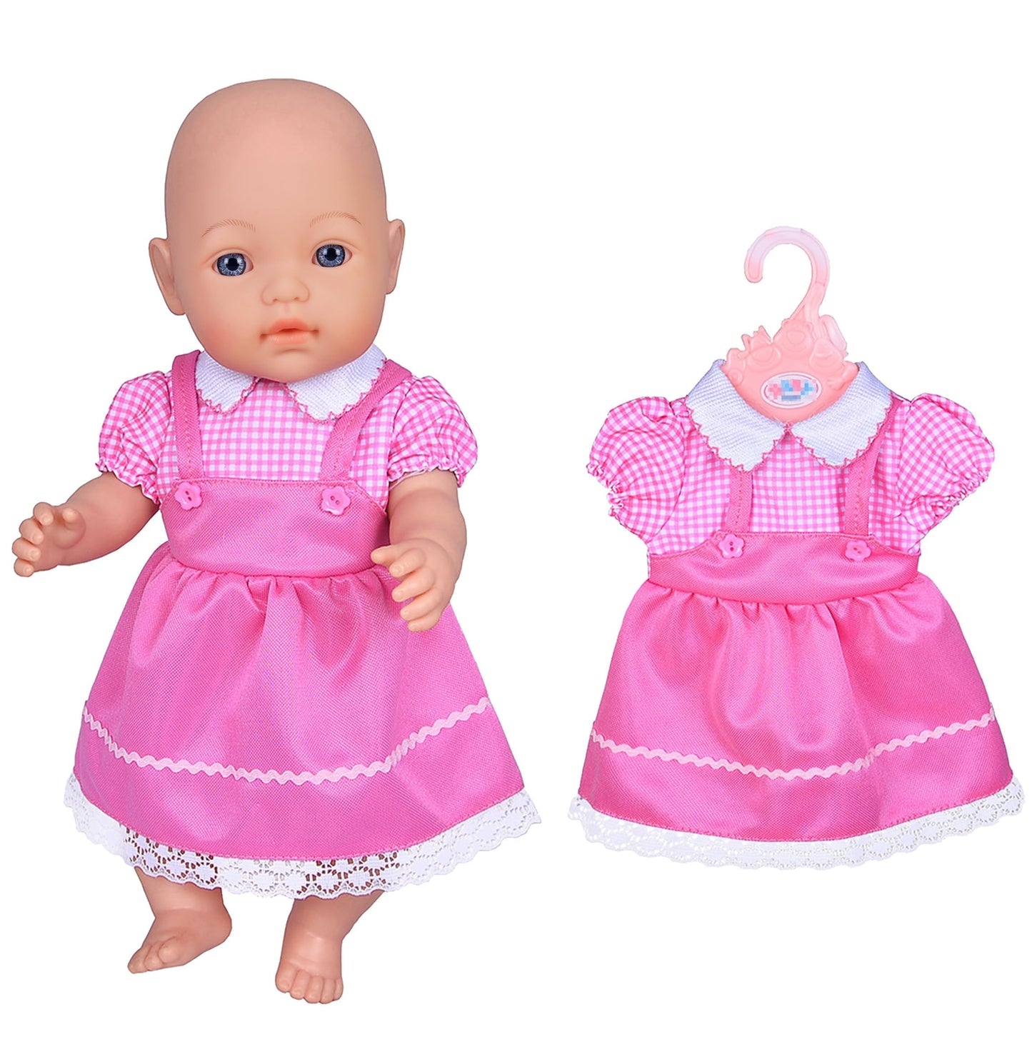 Ebuddy 6 Sets Doll Clothes Outfits For 43Cm New Born Baby Dolls, 15Inch Baby Dolls, American 18 Inch Girl Doll