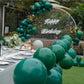 412Pcs Dark Green Balloons 18 12 10 5 Inch Dark Green Balloon Garland Arch Kit Different Sizes Matte Latex Balloons For Baby Sho