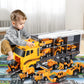 Toddler Toys for 3-9 Years Old Boys, Construction Toys Car Transport Vehicle W/Play Mat, Die-cast Alloy Engineering Vehicle Gift