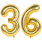 40 Inch Gold Number Balloons Helium Foil Mylar Balloon Birthday Party Banquet Decoration 36