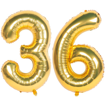 40 Inch Gold Number Balloons Helium Foil Mylar Balloon Birthday Party Banquet Decoration 36