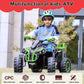 Soar Four Wheeler For Kids - Electirc Toddler 4 Wheeler For Kids 3-6, Ride On Atv 12V Battery Powered, Kids Quad With Led Lights, Music, High Low Speed, Usb/Tf, Treaded Tires, Green