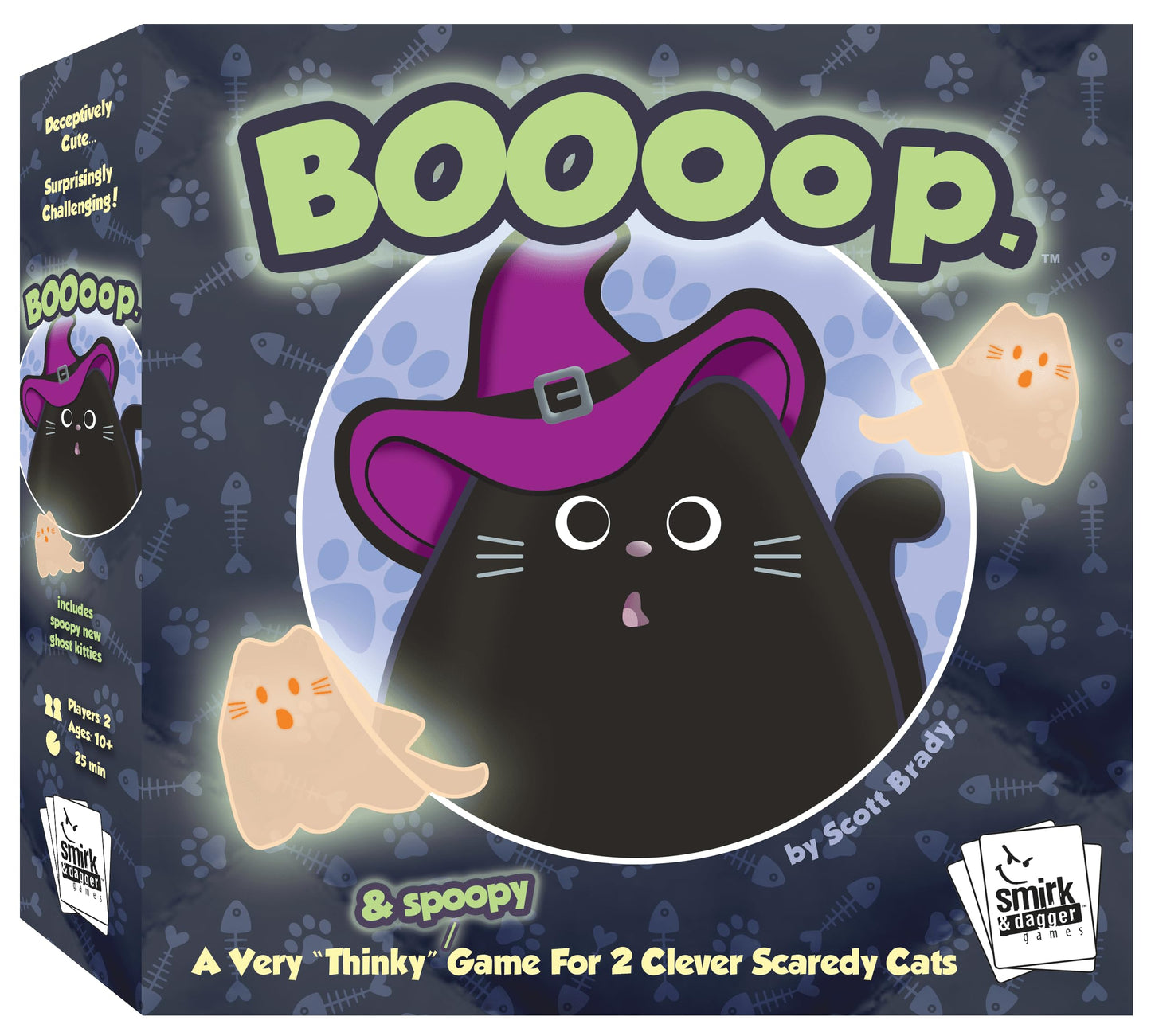 Boooop By Smirk & Dagger: Adorable 2 Player Strategy Board Game, With 34 Cat And Kitten Pieces, Halloween Edition With New Ghost Cats, A Great Gift For Couples, Family, Adults And Kids Ages 10 And Up