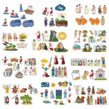 Windkream Felt Board Stories Set - 12 Felt Animal Figures for Preschool Storytelling, Quality Felt, Model YQQ-Windkream-0423