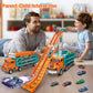 BainGesk Carrier Truck Toys for 2 3 4 5 6 Years Old Boys, 2.8 Ft Race Track Transport Cars Toys with 6 Die-Cast Metal Toy Cars,