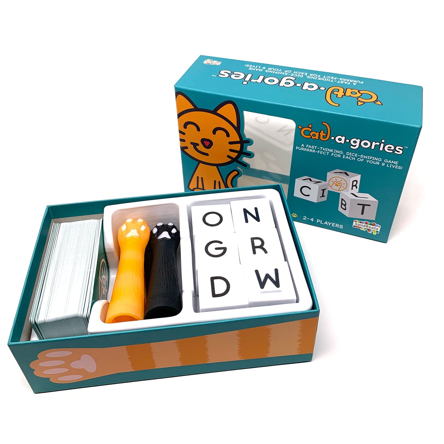 SolidRoots Cat•a•gories - Fast Thinking Dice-Swapping Game, Cardboard Model 77426