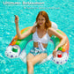Jasonwell Inflatable Pool Float Chair - Pool Floaties Floating Pool Chair Lounge Floats For Swimming Pool Water Chair Pool Lounger With Cup Holder Pool Toy Party Floaty Adults (Rainbow-L)