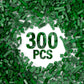 300 Piece Green Bricks Bulk Assortment Pack, Brick Accessories For Building With 12 Size, Compatible With Lego Parts And Pieces