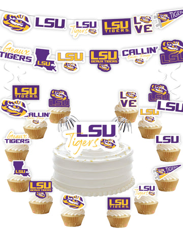 Lsu Party Supplies (42 Pieces) For Louisiana State University Graduation, Tailgating And Birthday Party Decorations With Lsu Ban