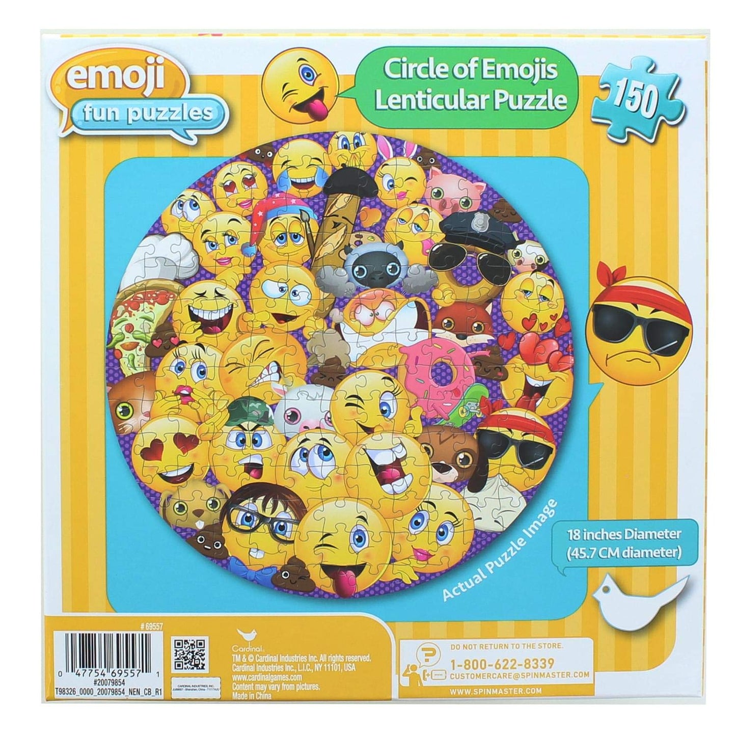 Cardinal Emoji Fun Puzzle - Circle of Emojis, Acrylic Material
