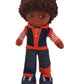 GirlznDollz Avery Black boy Doll, Navy, Orange, Brown