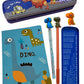 Le Delite Dinosaur Theme Metal Pencil Box For Kids  Case Stationary Organizer  School Supplies For Kids Boys Pack Of 6 Items 