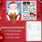 Christmas Sticker Coloring Books 3-Pack,Christmas Toys Activity Pad For Kids Toddlers Ages 2-8(30 Scenes)